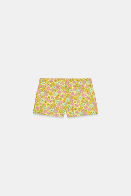 Short mini à fleurs