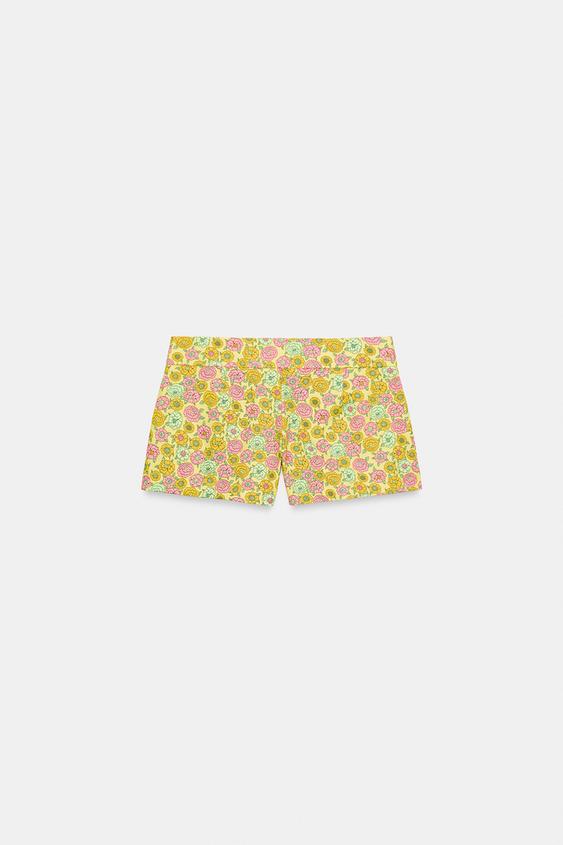 Short mini à fleurs