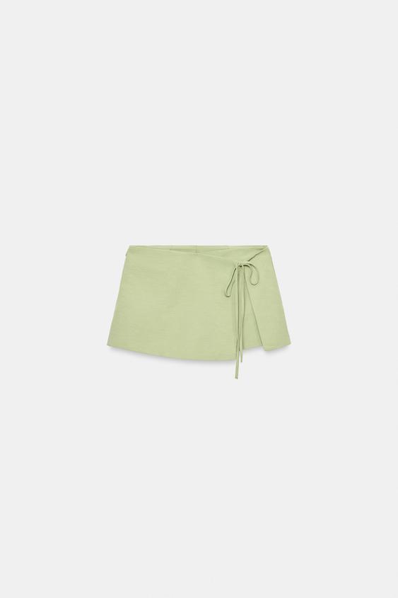 Jupe-culotte à lien noué
