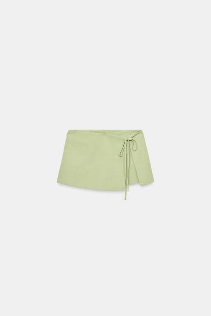 Jupe-culotte à lien noué