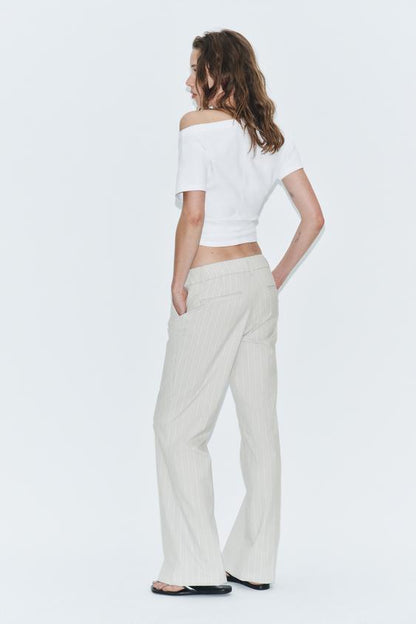 Pantalon droit taille basse