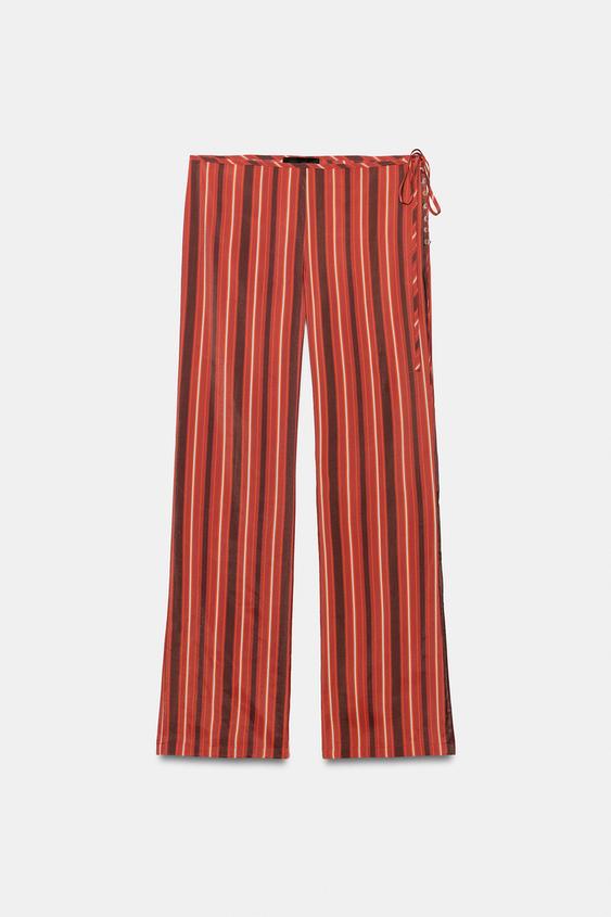 Pantalon fluide à rayures