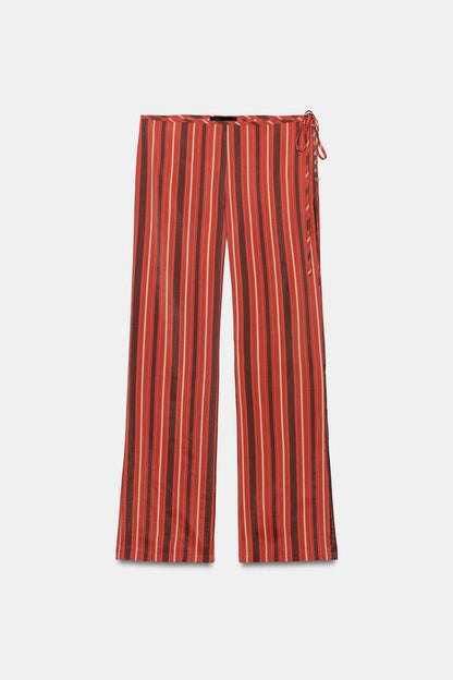 Pantalon fluide à rayures