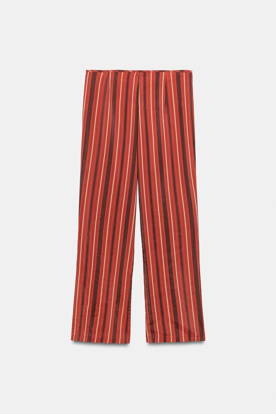 Pantalon fluide à rayures