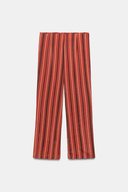 Pantalon fluide à rayures