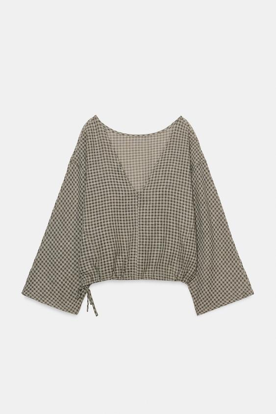 Chemise cape à carreaux