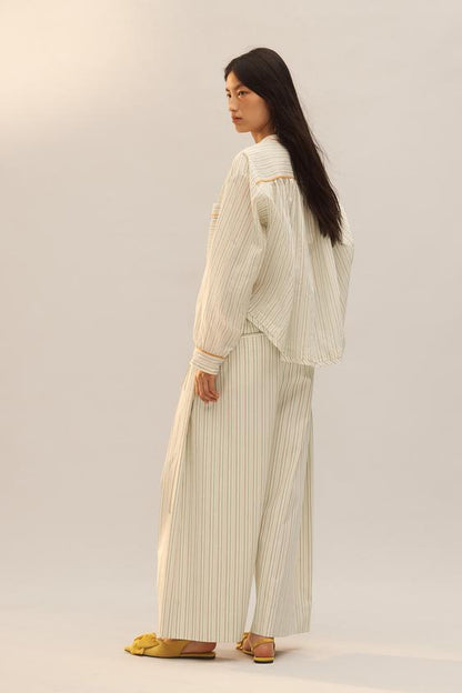 Pantalon style pyjama à rayures Édition limitée