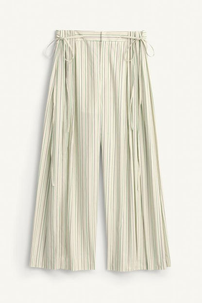 Pantalon style pyjama à rayures Édition limitée