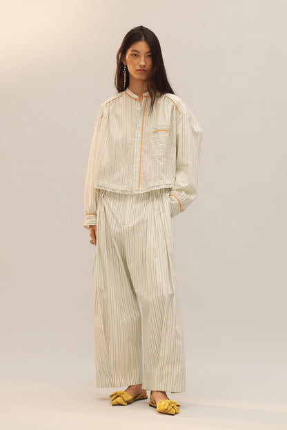 Pantalon style pyjama à rayures Édition limitée