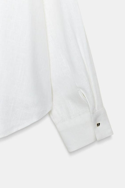 Chemise en lin à bas bouffant