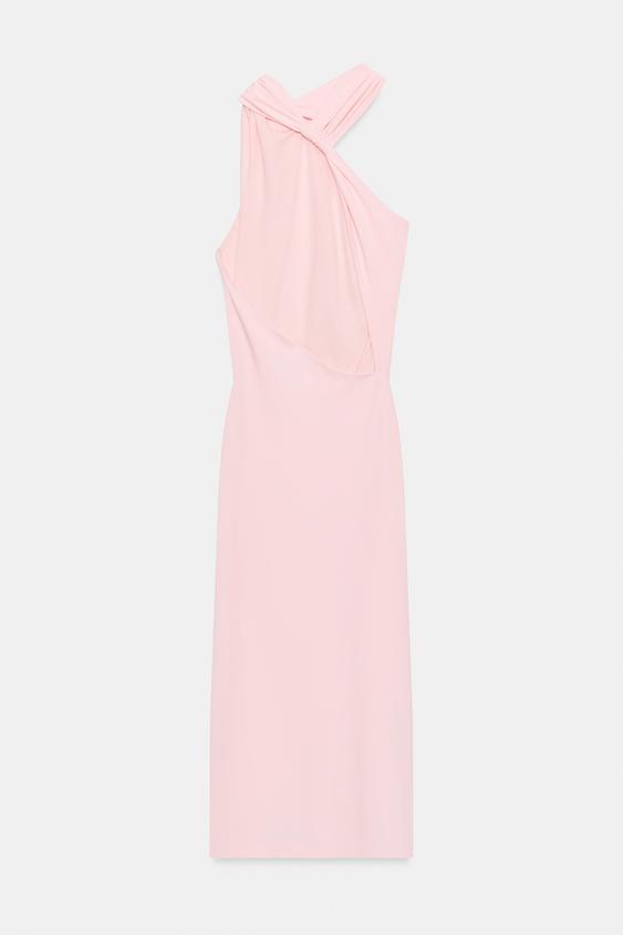 Robe dos-nu à fronces