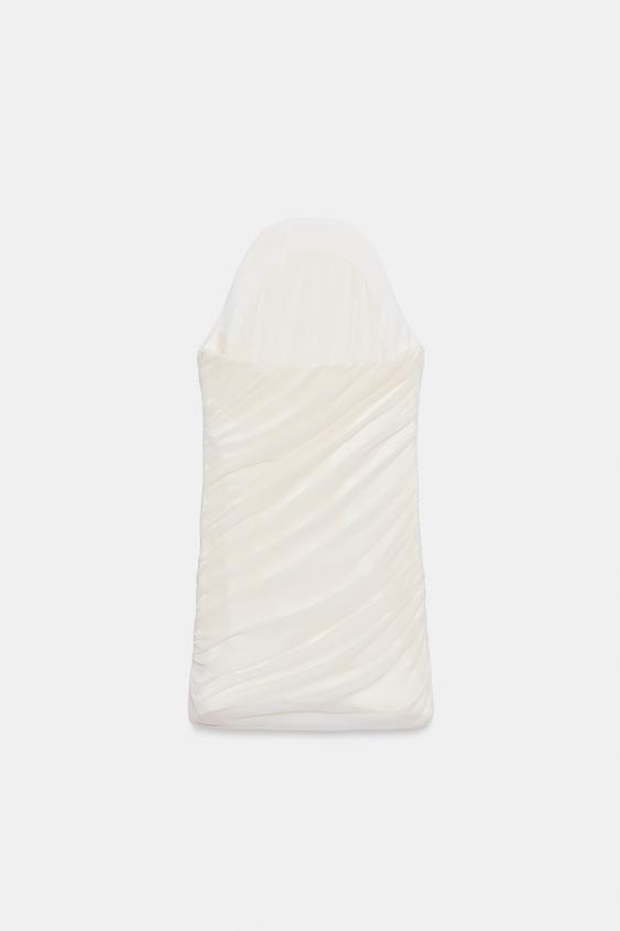Robe mini contrastée en tulle