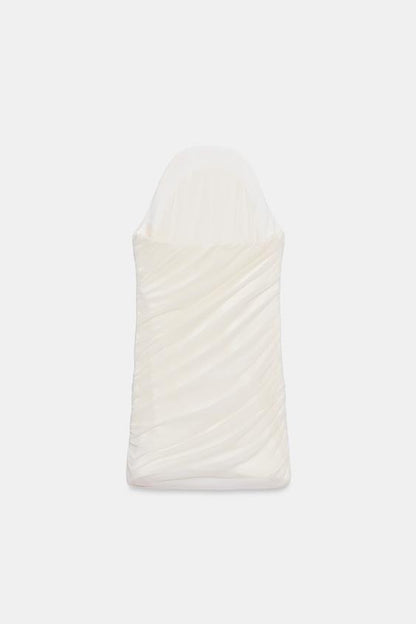 Robe mini contrastée en tulle