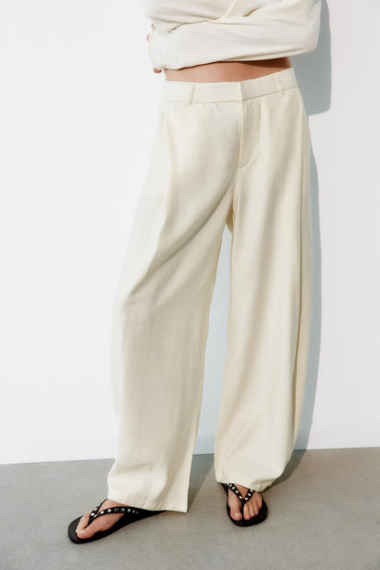 Pantalon fluide à plis