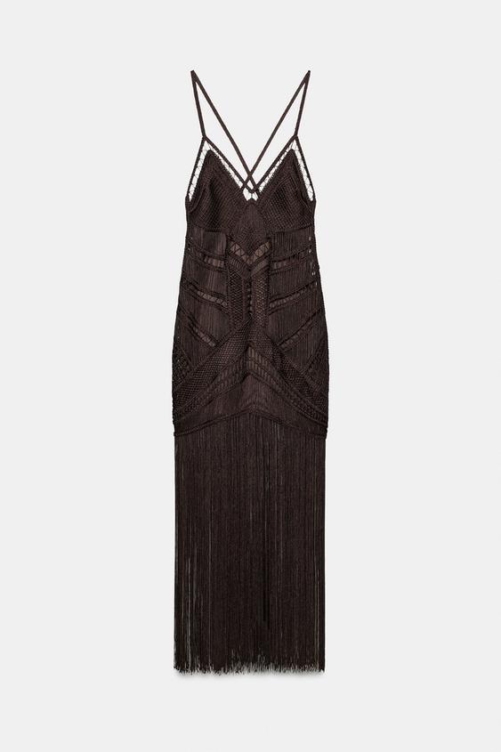 Robe longue à franges ZW Collection
