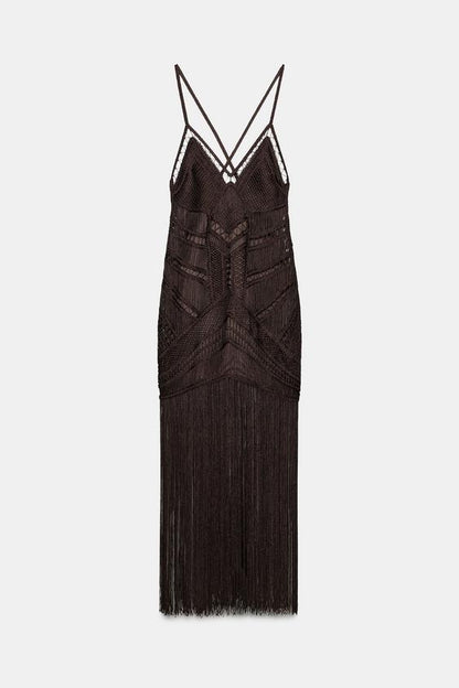 Robe longue à franges ZW Collection