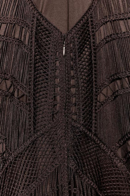 Robe longue à franges ZW Collection