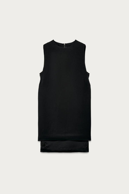 Robe courte à perles Marisa Berenson x Zara