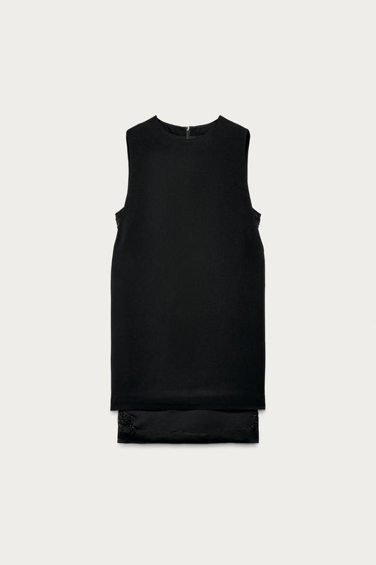 Robe courte à perles Marisa Berenson x Zara