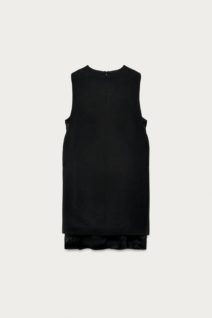Robe courte à perles Marisa Berenson x Zara
