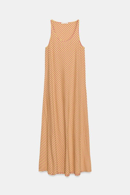 Robe longue à rayures