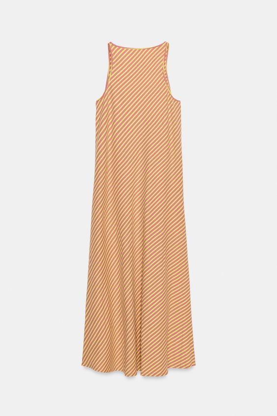Robe longue à rayures