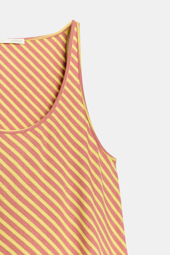 Robe longue à rayures