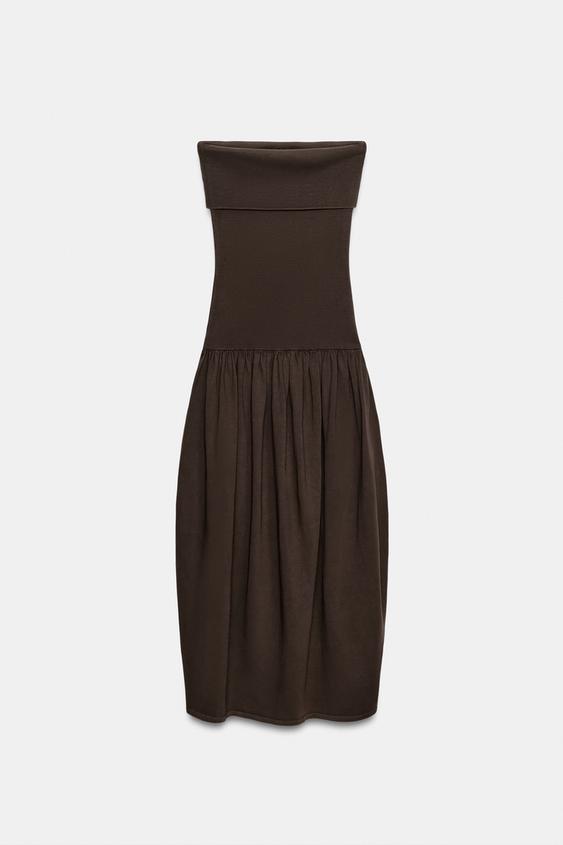 Robe bandeau contrastée