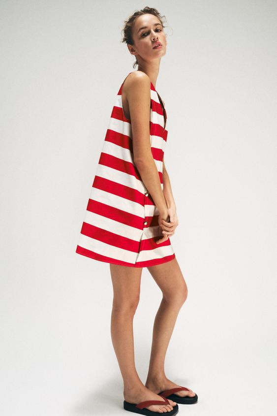 Robe mini à rayures