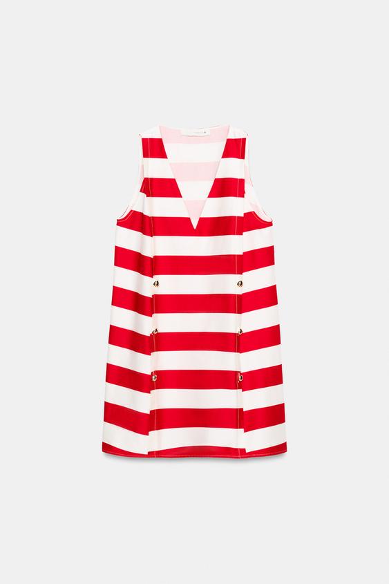 Robe mini à rayures