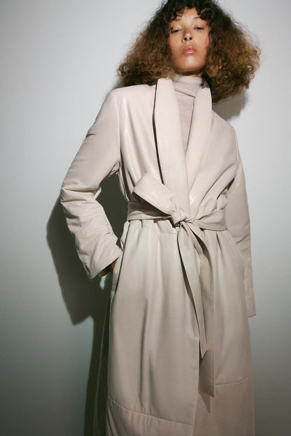 Manteau en cuir matelassé ZW Collection Édition limitée