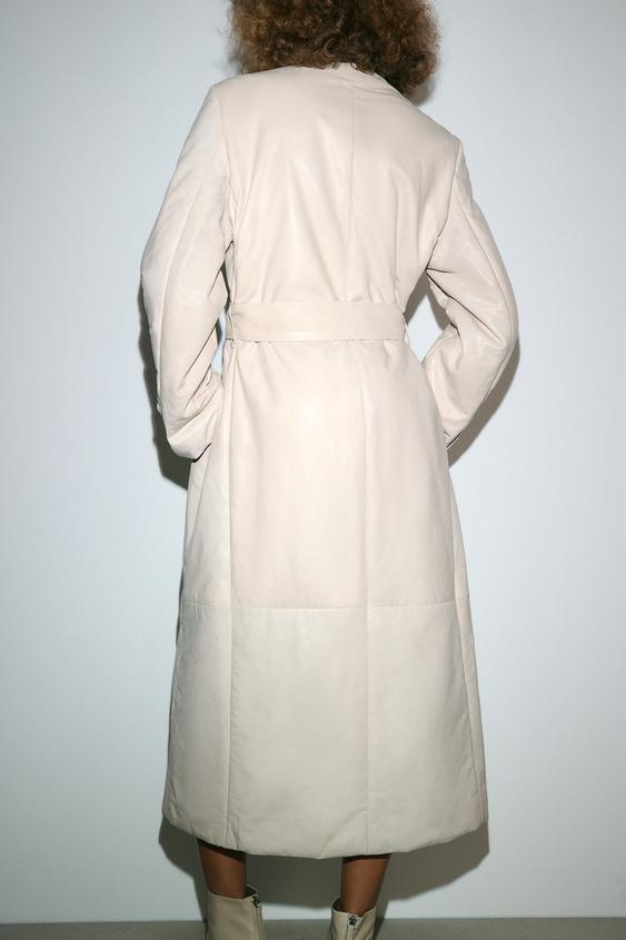 Manteau en cuir matelassé ZW Collection Édition limitée