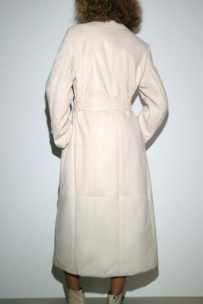 Manteau en cuir matelassé ZW Collection Édition limitée