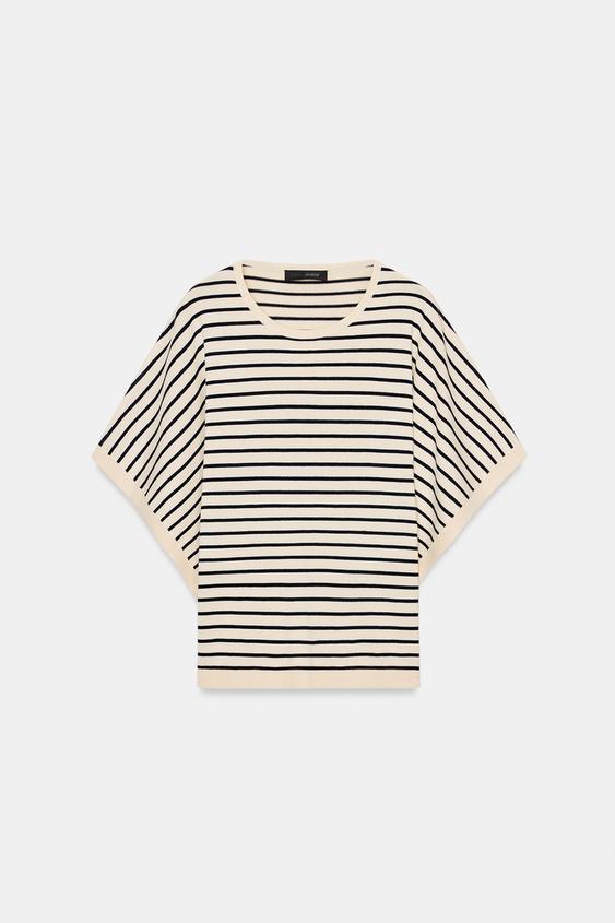 Top en maille à manches larges