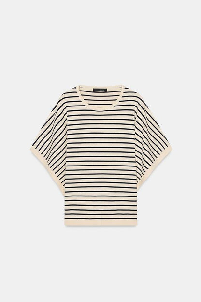 Top en maille à manches larges