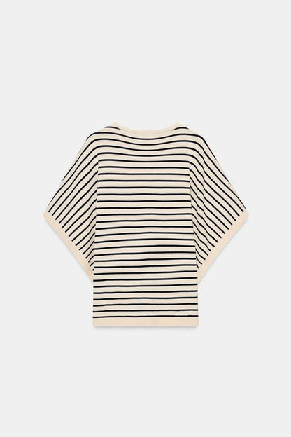 Top en maille à manches larges