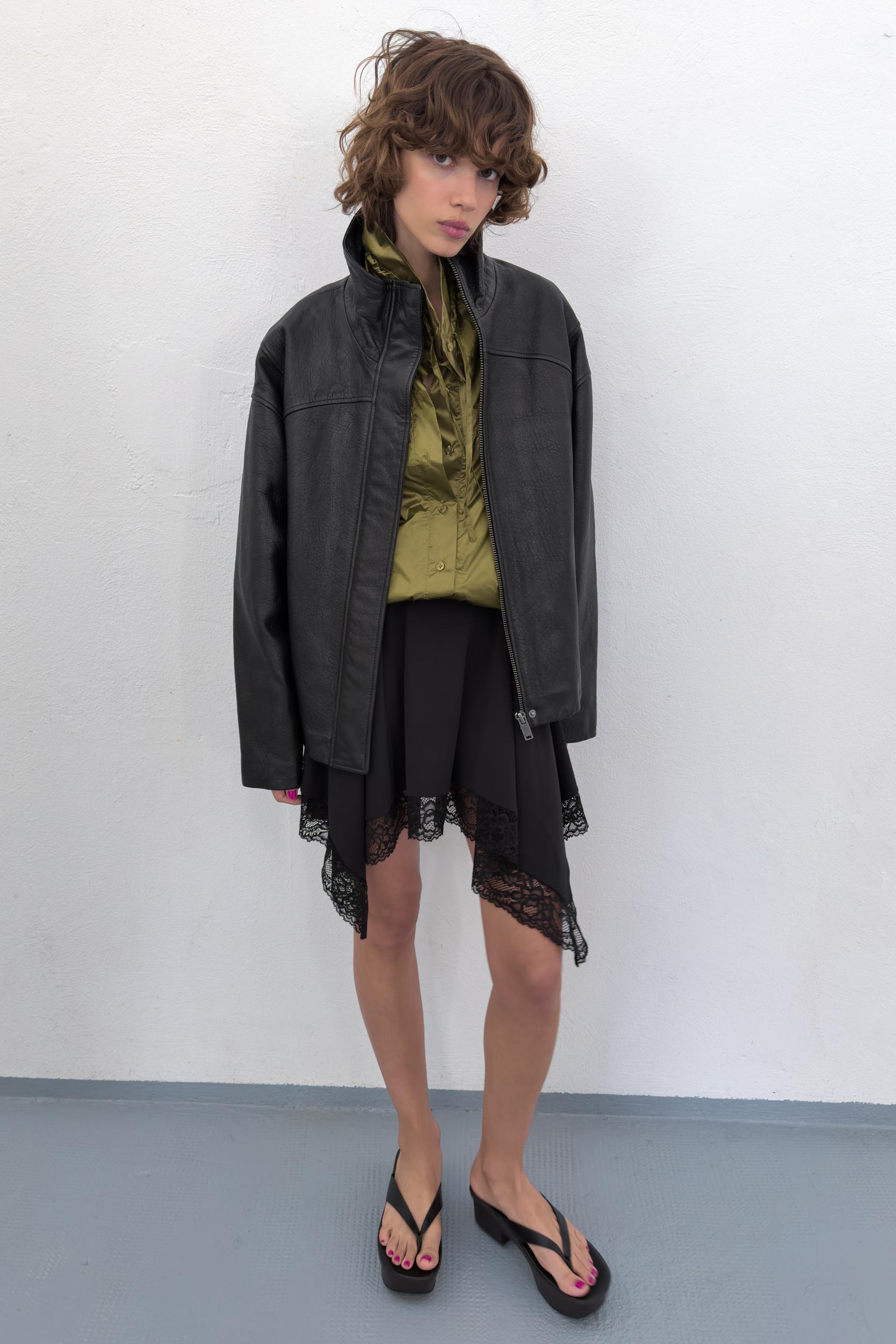 Blouson oversize 100 % cuir