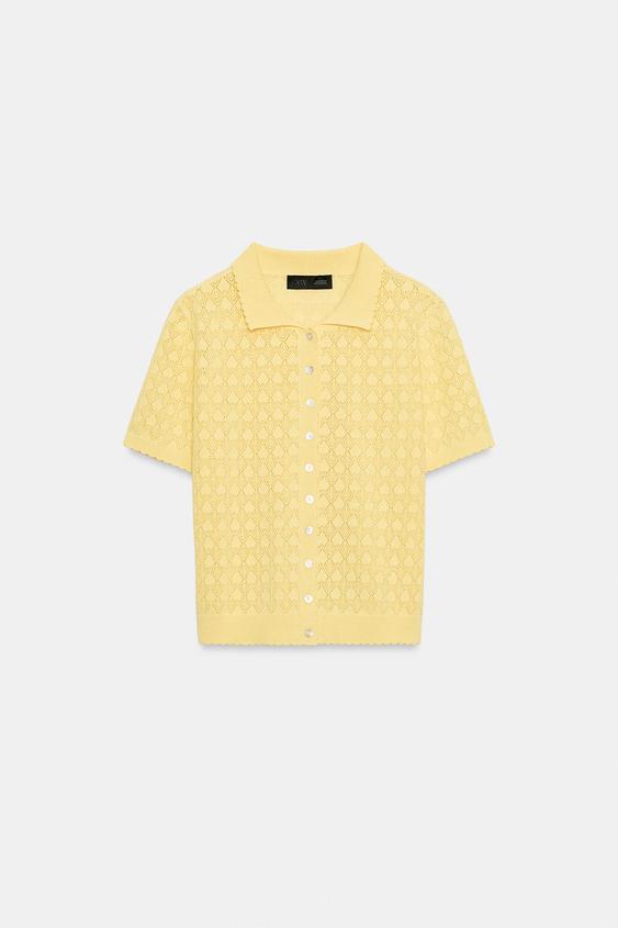 Veste en maille à manches courtes