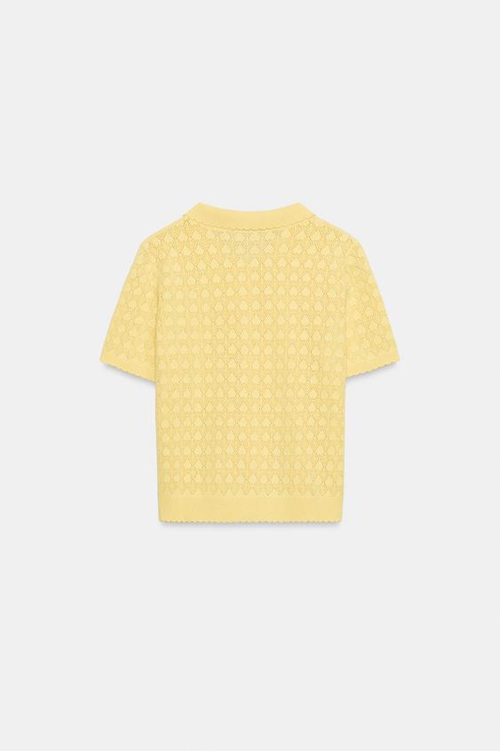 Veste en maille à manches courtes
