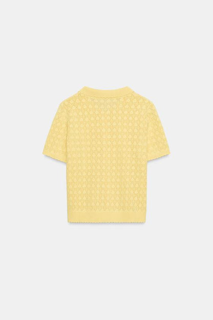 Veste en maille à manches courtes