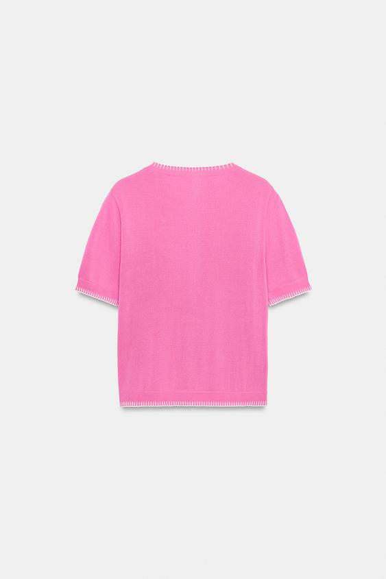 Veste en maille à manches courtes