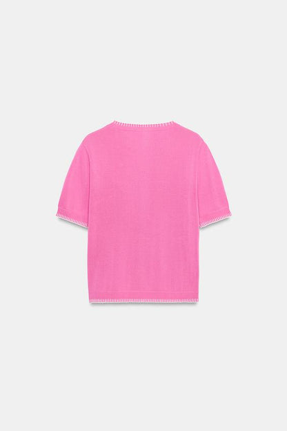 Veste en maille à manches courtes