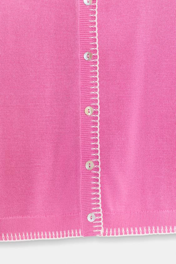 Veste en maille à manches courtes
