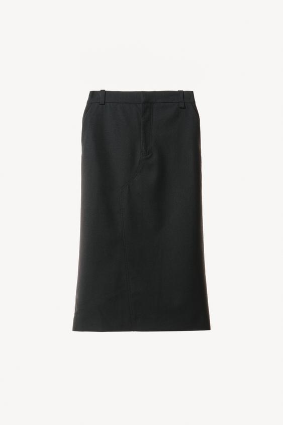 Jupe midi crayon en laine Willy Chavarria x Zara