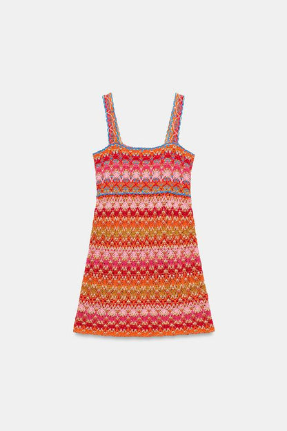 Robe courte en maille