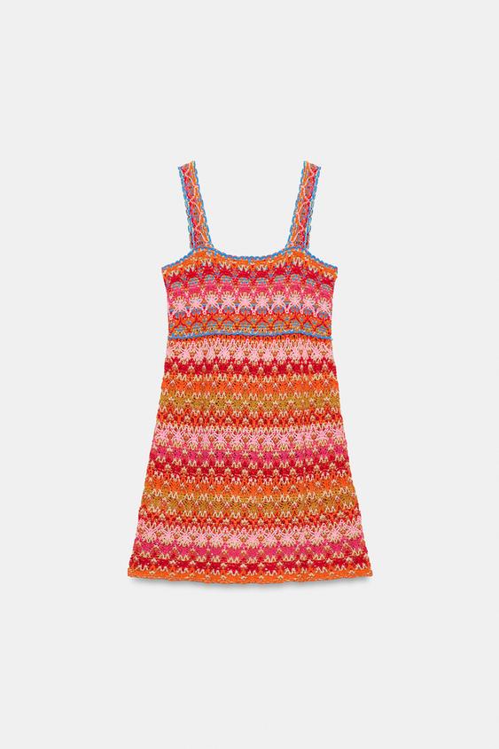 Robe courte en maille