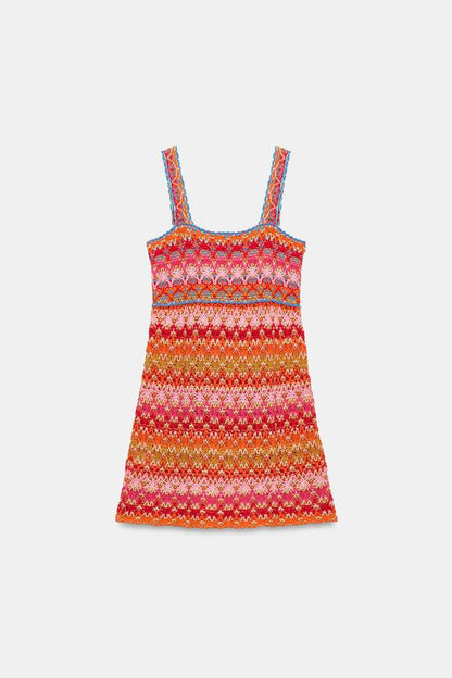 Robe courte en maille