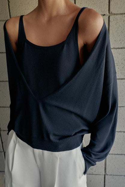 Pull contrasté en maille