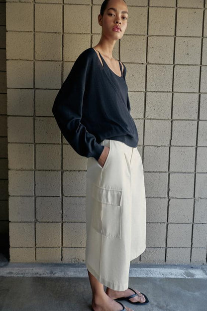 Pull contrasté en maille
