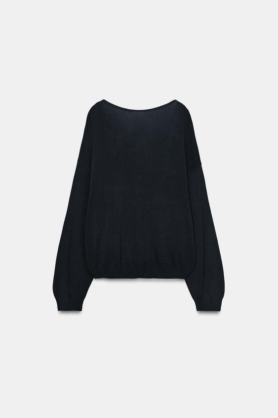 Pull contrasté en maille
